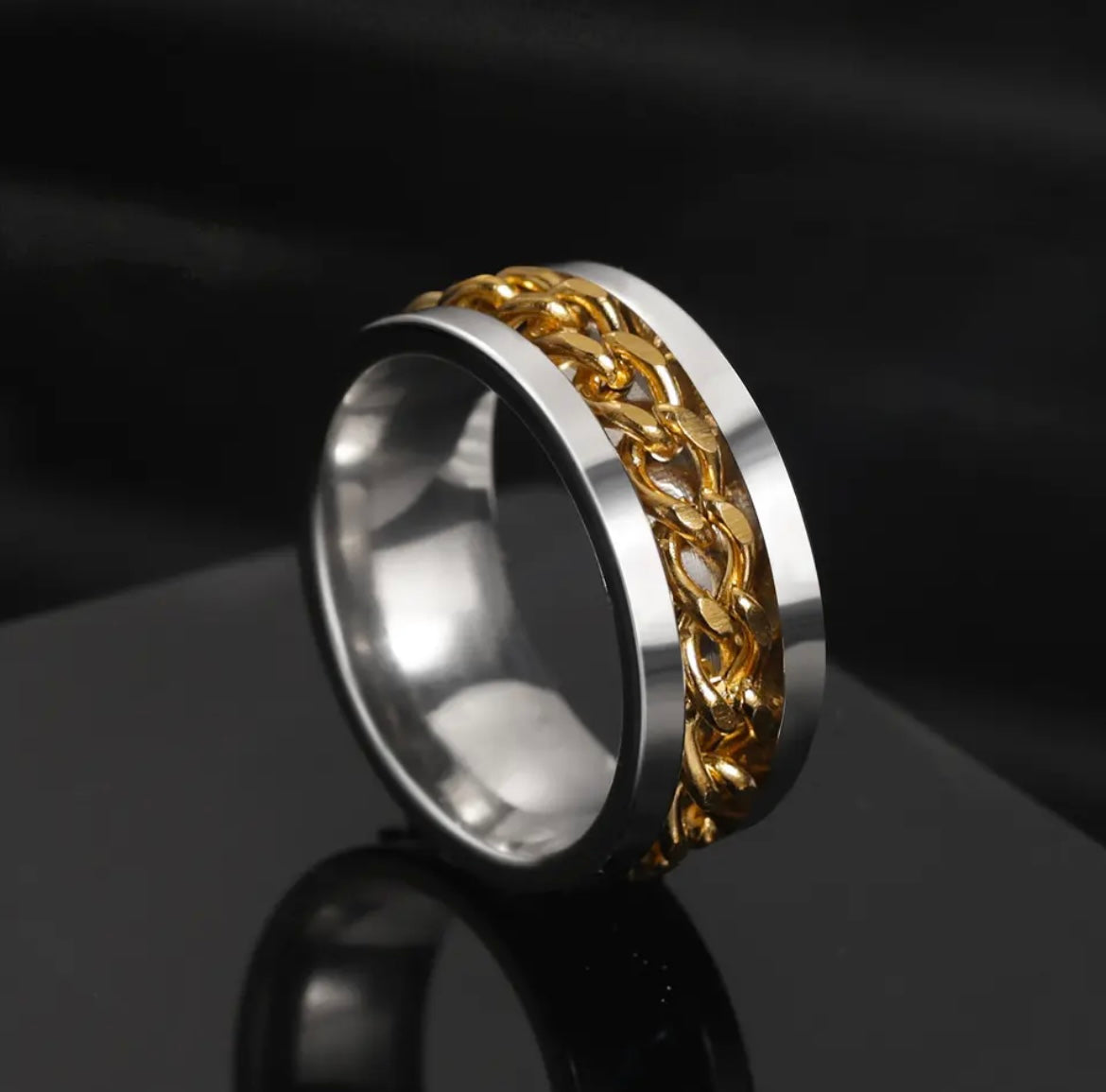 GOLD CHAIN RING